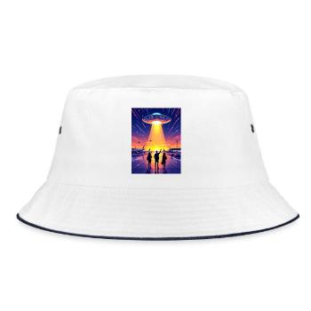 O’Hare Airport 2006 – UFO above the terminal - Bucket Hat - white/navy - Front