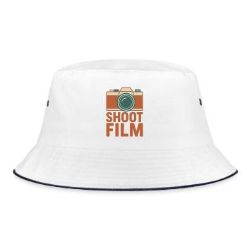 Shoot Film Retro Camera - Bucket Hat - white/navy - Front