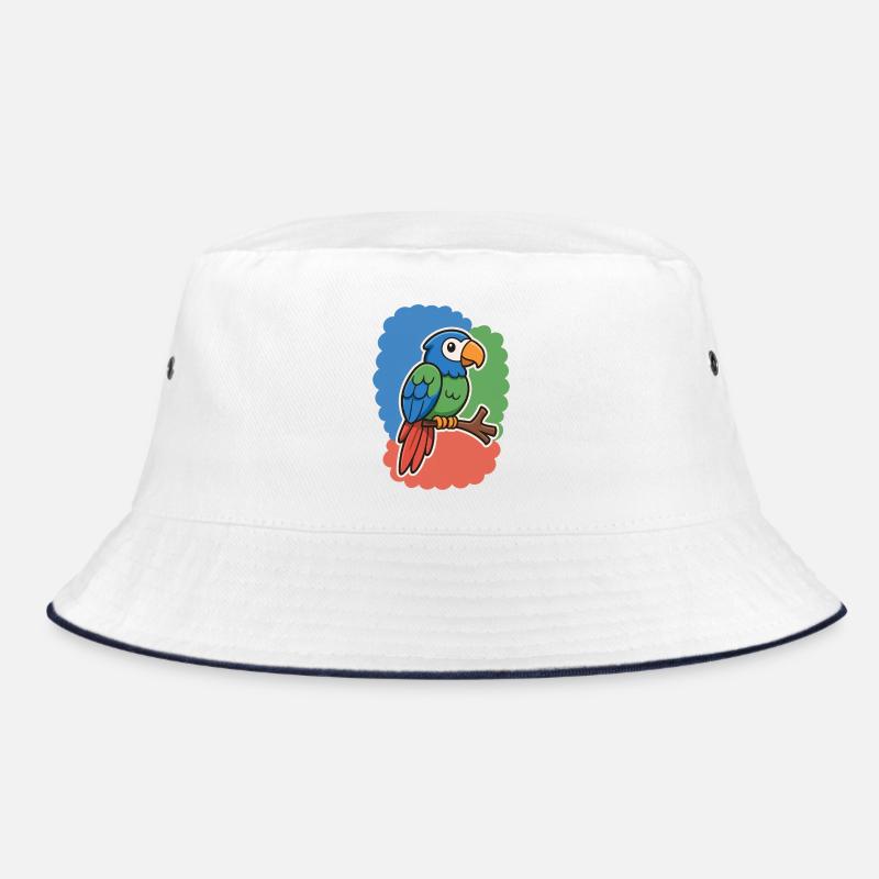 oiseau mignon, petit perroquet - Bob - blanc/marine