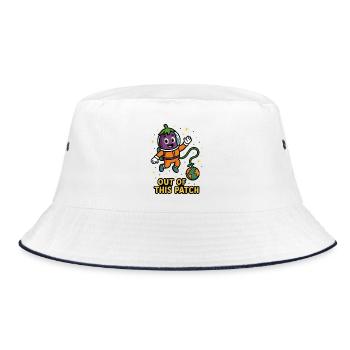 Aus diesem Patch - Bucket Hat - Weiß/Navy - Vorne