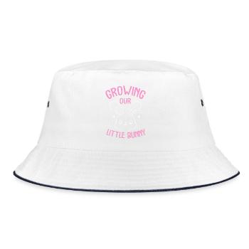 Werdende Mutter Ostern Gender Reveal - Bucket Hat - Weiß/Navy - Vorne