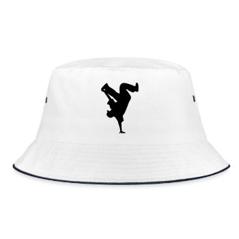 B-Boy Silhouette – Breakdance Power Move Équilibre sur les mains - Bob - blanc/marine - Devant