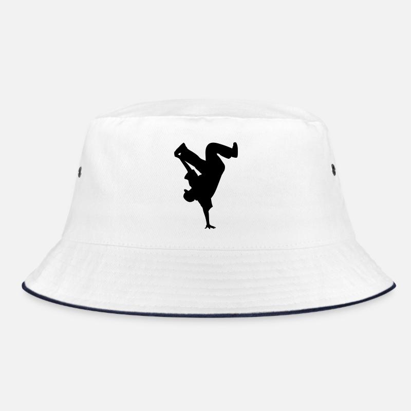 B-Boy Silhouette – Breakdance Power Move Équilibre sur les mains - Bob - blanc/marine