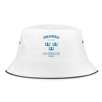 Örebro Sverige Schweden - Bucket Hat - Weiß/Navy - Vorne