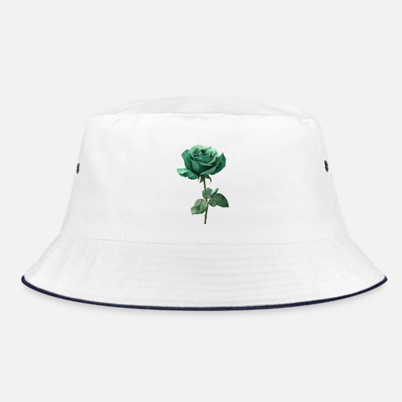 Smaragd Grüne Rose Bucket Hat