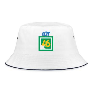 Lot 46 - Bucket Hat - white/navy - Front