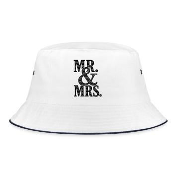 MR. & MRS - mariage romantique - jeunes mariés - Bob - blanc/marine - Devant
