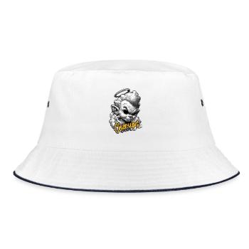 Cherubs Halo Ink Rebellious - Bucket Hat - white/navy - Front