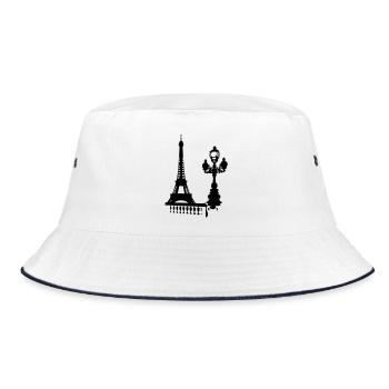 Paris - Bucket Hat - white/navy - Front