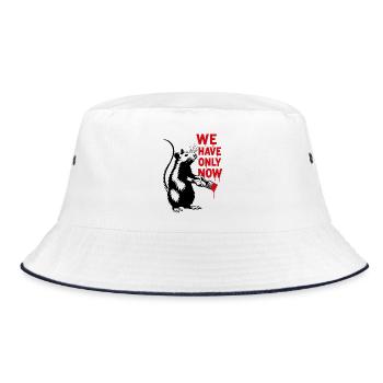 We Only Now Rat Art - Bucket Hat - white/navy - Front