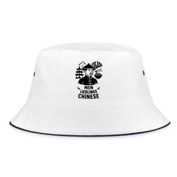 My favorite Chinese - Bucket Hat - white/navy - Front