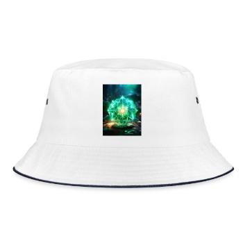 Herzchakra – Anahata: Licht der Liebe - Bucket Hat - Weiß/Navy - Vorne