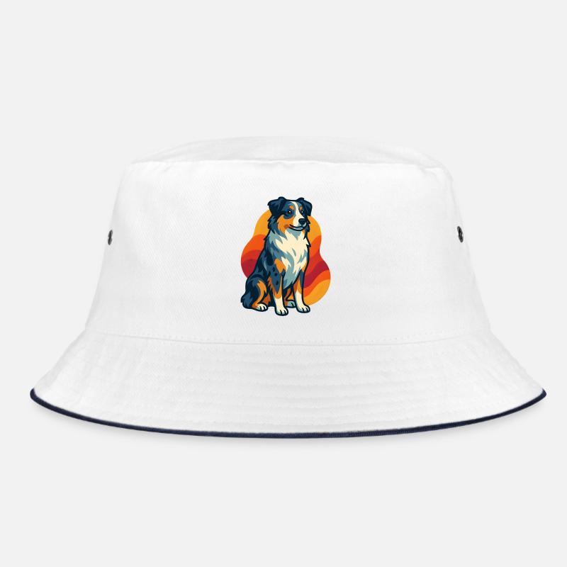 Sunset Australian Shepherd Dog Bucket Hat