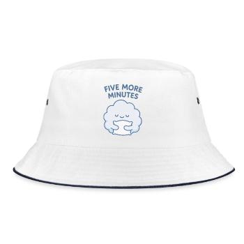 Five More Minutes Cloud Hug - Bucket Hat - white/navy - Front