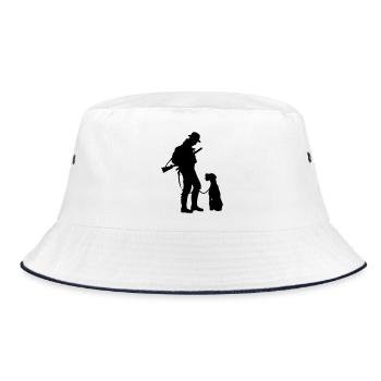 Hunter - Bucket Hat - white/navy - Front