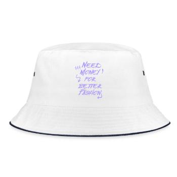Besoin d’argent pour une meilleure mode – Trend Merch - Bob - blanc/marine - Devant