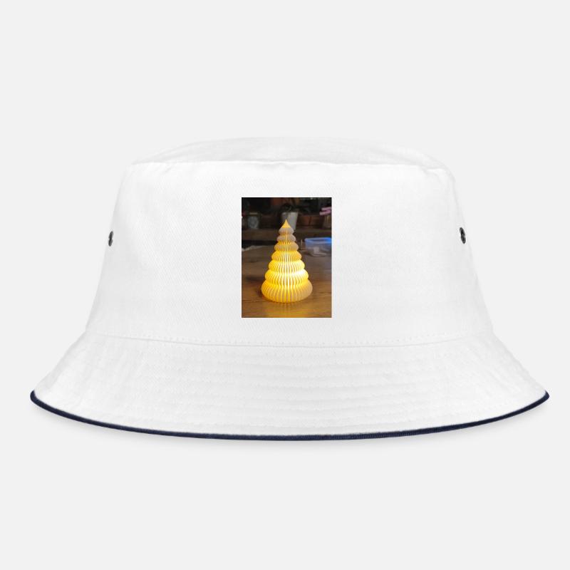 Lampe en papier jaune en forme de marche - Bob - blanc/marine