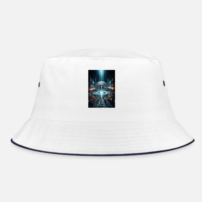 Cyber Bitcoin Vortex – Futuristisches Design Bucket Hat