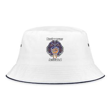 Brainpower Activated - Bucket Hat - white/navy - Front