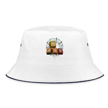 WASD Gaming Keys - Cadeau Gamer Drôle - Bob - blanc/marine - Devant