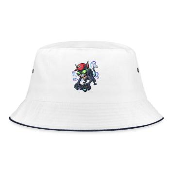 Chat gamer pour les fans de jeux et les amis des chats - Bob - blanc/marine - Devant