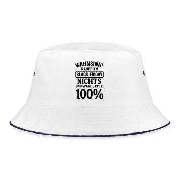 Black Friday funny saying - Bucket Hat - white/navy - Front