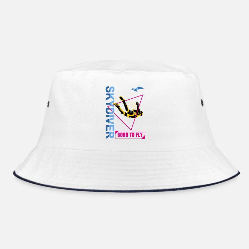 Parachuting Skydiver | Born to Fly Bucket Hat