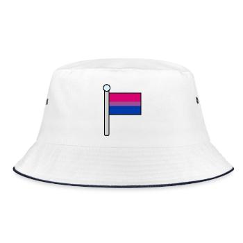 Drapeau de la fierté bisexuelle - Bob - blanc/marine - Devant