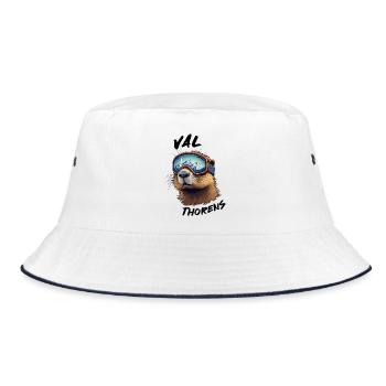 Val Thorens Ski 3 Vallées Höchstes Resort - Bucket Hat - Weiß/Navy - Vorne