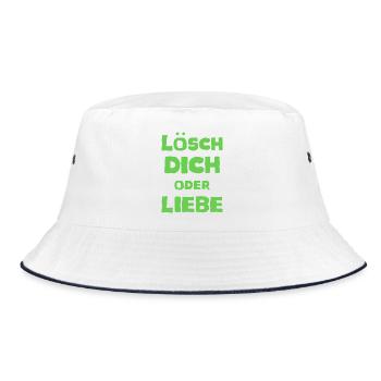 T-shirt « Supprimer » ou aimer dire le meme - Bob - blanc/marine - Devant
