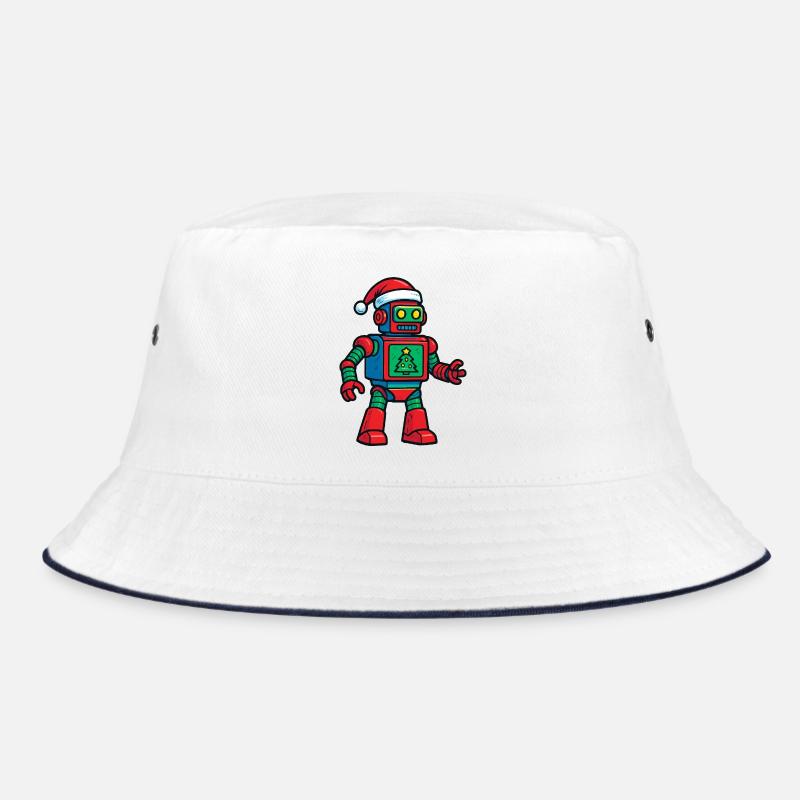 Roboter mit Weihnachtsbaum Bucket Hat