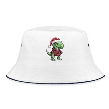 Noël de Noël T-Rex Dinosaure - Bob - blanc/marine - Devant