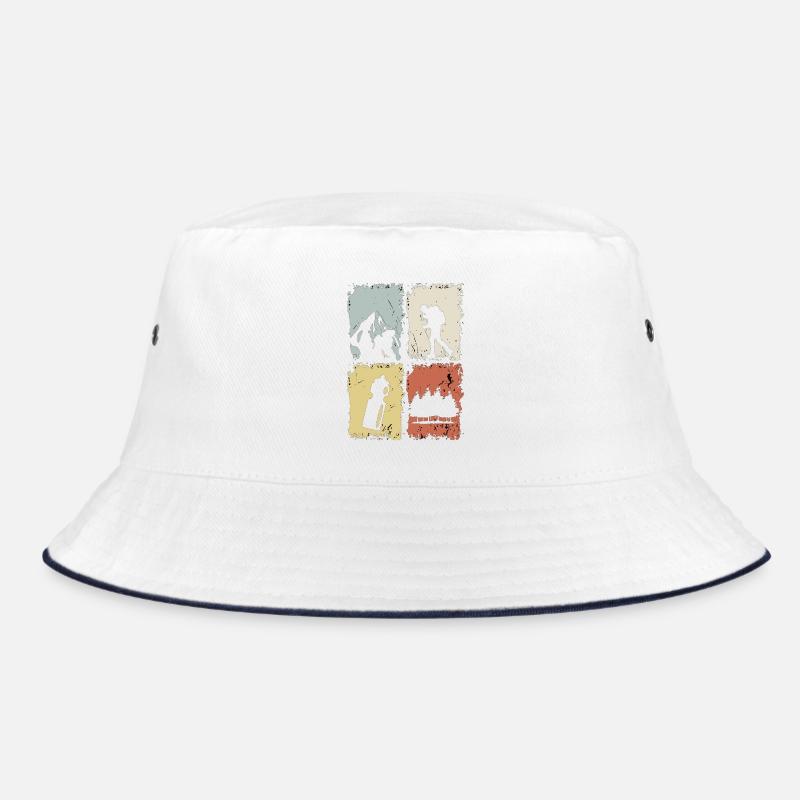 Vier Panel Silhouette Grunge Bucket Hat