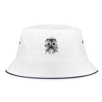 Ornement de mandala floral - Bob - blanc/marine - Devant