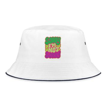SORRY I M NOT SORRY - let's talk - Bucket Hat - white/navy - Front