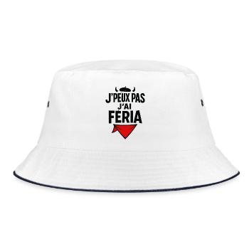 J'peux pas j'ai féria  - Bob - blanc/marine - Devant
