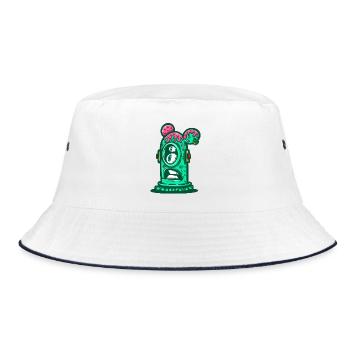 Sewer Neon Monster - Bucket Hat - white/navy - Front