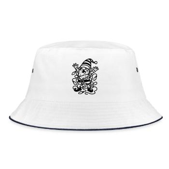 Imp String Lights - Bucket Hat - white/navy - Front