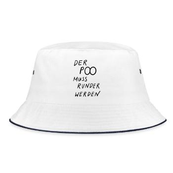 The buttocks must become rounder - Bucket Hat - white/navy - Front
