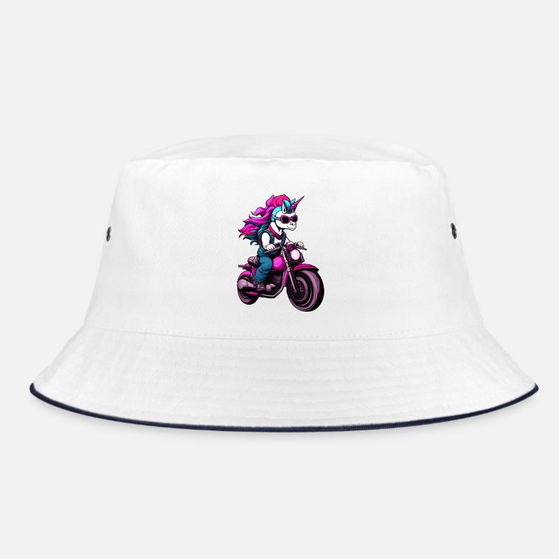 Motorcycle Unicorns Bucket Hat