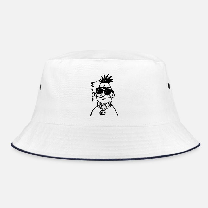 Minimalist Face Line Drawing Bucket Hat