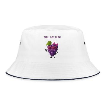 Grappa Glow Girl Power - Bucket Hat - white/navy - Front