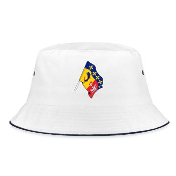 Drapeau du Rhône-Alpes - Bob - blanc/marine - Devant