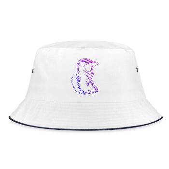 Great Motocross Gift for Motocross - Bucket Hat - white/navy - Front