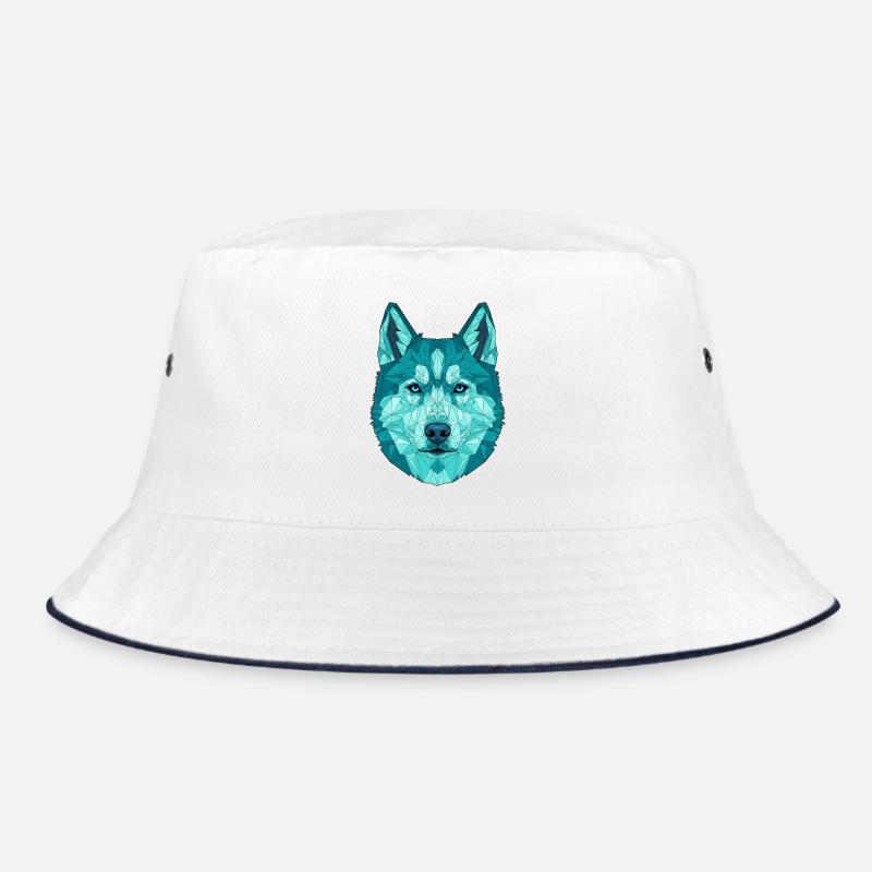Geometric Wolf Bucket Hat