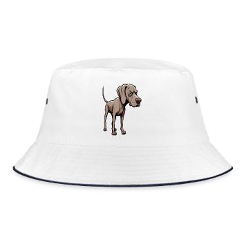 Weimaraner Amoureux Weimaraner Gardien Weimaraner - Bob - blanc/marine - Devant