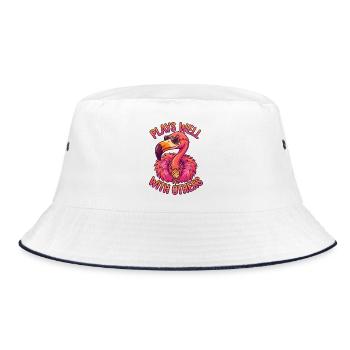 Swingers Flamingo – Upside Down Pineapple - Bucket Hat - white/navy - Front