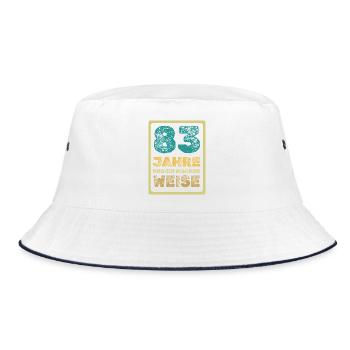 Age 83 - Bucket Hat - white/navy - Front