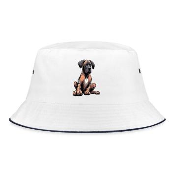 Grand Dogue Propriétaire de Dogue Grand Dane Fan de Grand Dogue - Bob - blanc/marine - Devant