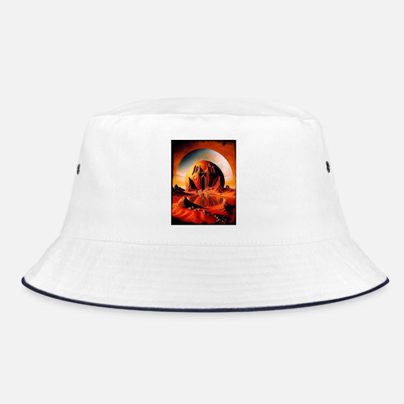 Roter Mondtempel Desert Sphere Bucket Hat